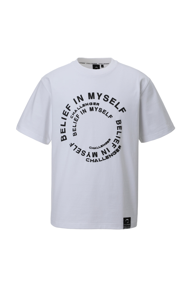 Lettering S/S Cotton T-shirt_CHA3UTS0001WH