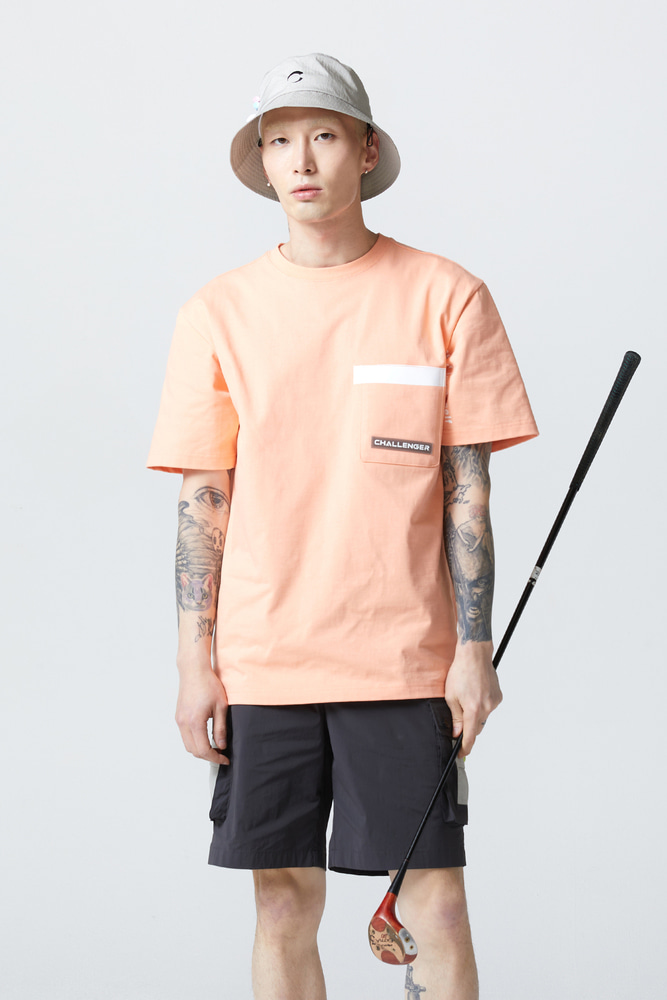 Round Neck S/S T-shirt_CHB2UTS0106OR