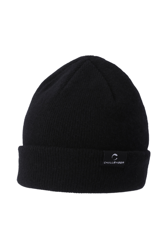 Cashmere Wool Roll-up Beanie Hat_CHA5UCP0428BK